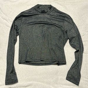 Abercrombie & Fitch sparkly mockneck top
